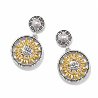 Brighton Womens Helios Post Drop Earrings In Gold / Silver