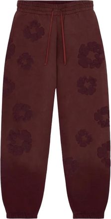 Denim Tears Trainingsbroek verfraaid met bloemen - Bruin