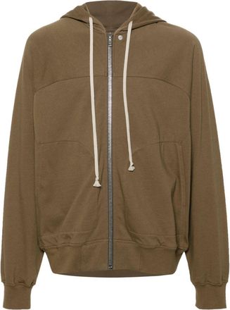Rick Owens Windbreaker jersey hoodie - men - Organic Cotton - M - Green