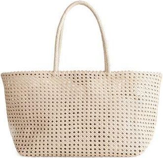 Madewell The Handwoven Cane Tote in Alabaster at Nordstrom Rack