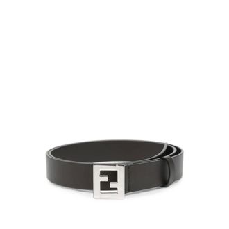 Fendi Riem met FF-logo - Heren - Accessoires - Bruin - Maat: 110 CM Leer