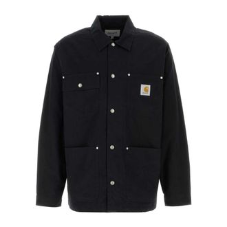 Carhartt Work in Progress Zwarte Katoenen Notus Coach Jas - Heren - Zomerjassen - Zwart - XL - Katoen - Jassen