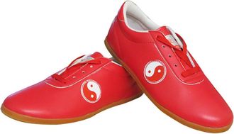 Generic Taekwondo Shoes, Unisex Boxing Sport Gym for Children Adults for Karate Kung Fu(Red,5.5 UK)