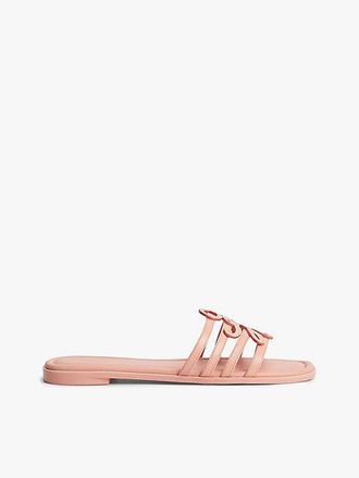 Tommy Hilfiger Logo Strap Leather Mules