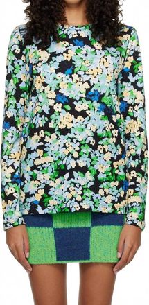 Stine Goya Roxanne Long Sleeves Tee In Floral Pointillism