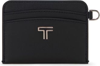 Tumi Belden Leather Card Case in Black/Gunmetal at Nordstrom