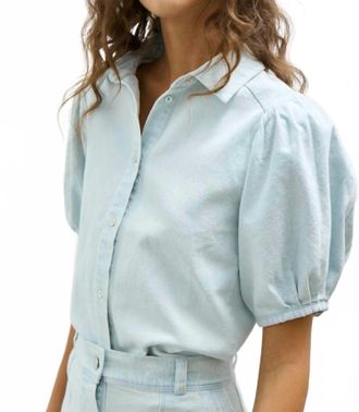 M&eacute;lissa Nepton Azeli Puff Sleeve Blouse In Super Bleached