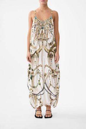 Camilla T-Back Shoestring Top in Chain Gang at Nordstrom, Size Xx-Small Au