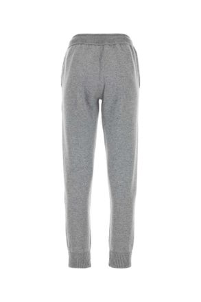 Bottega Veneta Womens Grey Cashmere Joggers Lightgreymelange Exterior: Pantaloni