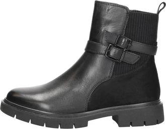 Tamaris Comfort Enkellaarzen - Dames - Enkellaarsjes - Zwart - 38 EU - Leer - Schoenen