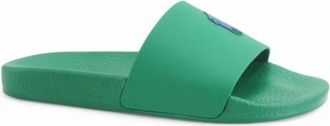 Ralph Lauren Rubber Slider - Heren - Sandalen - Groen - 40 EU - Schoenen