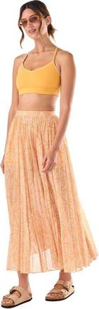 Tavi Pleated Active Coverup Skirt in Apricot Batik at Nordstrom, Size X-Small