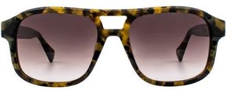 AllSaints Enzo 54mm Aviator Sunglasses in Camo Tort at Nordstrom