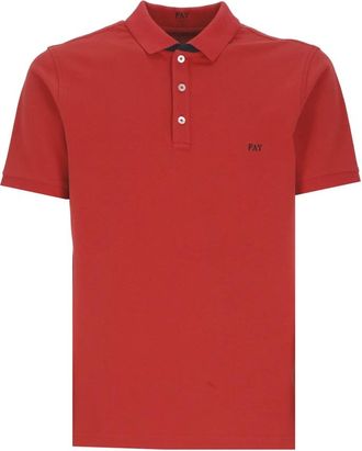 Fay Polo Shirt met Logo - Heren - Polos - Rood - S - Katoen - Tops