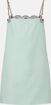 Valentino Crepe Couture embellished minidress
