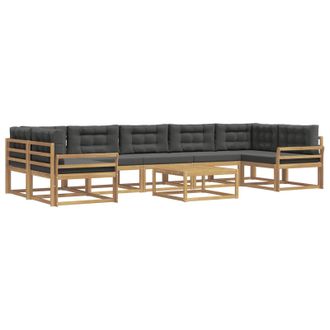 vidaXL Conjunto De Sof&aacute;s De Exterior 6 Pcs Blanco Y Antracita Vidaxl