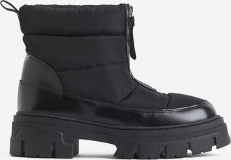 H&M Warm gef&uuml;tterte wattierte Boots - Schwarz
