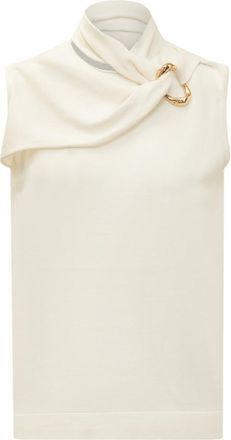 Jil Sander Off White Cowl Neck Top