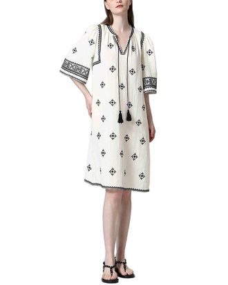 See U Soon Embroidered Placket Dress