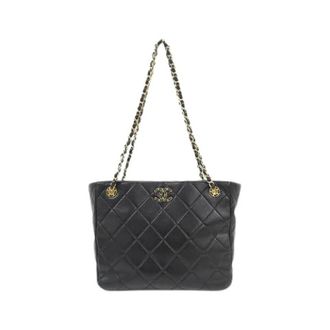 Chanel Pre-owned Lamslederen Schoudertas - Dames - Pre-owned - Zwart - Maat: ONE Size Leer