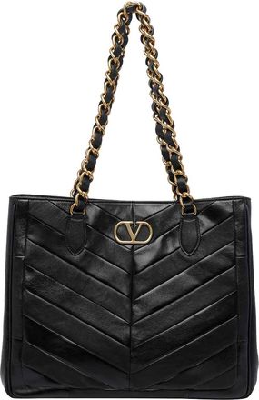 Valentino Garavani Laseine Chevron Motif Shopping Bag
