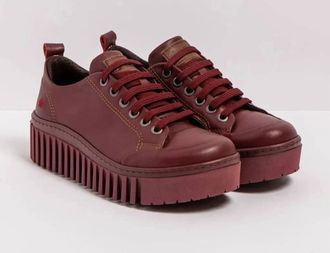 The Art Company Womens Platform Sneakers In Burgundy Red