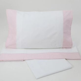 Casa da Laura S&aacute;banas 100% algod&oacute;n 200 hilos lunares rosa cama 90 1 almohada 45 x