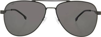 HUGO BOSS Polarized Grey Pilot Mens Sunglasses BOSS 1641/S 0V81/M9 60