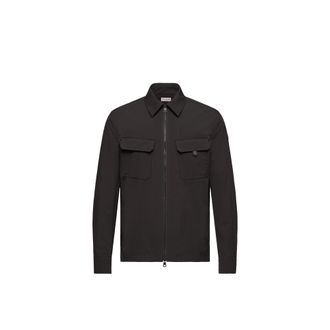 Moncler Moncler Seersucker Shirt Jacket, Men, Black, Size: Xxl