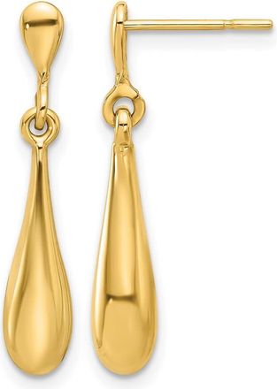 Diamond2Deal 14K Gold Teardrop Shape Drop Dangle Earrings
