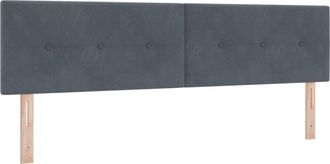 vidaXL Cabecero Con Luces De Tiras Led Gris 180 Cm Terciopelo Vidaxl