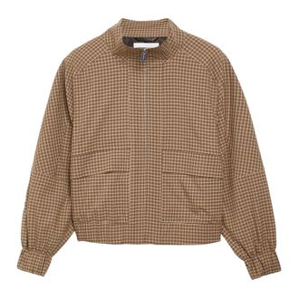 Comma Giacca Blouson a Quadri - - Jackets - Donna - Marrone - L