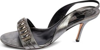 Gina Sandali con cristalli 90mm Pre-owned 2024 - Argento