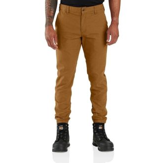 Carhartt Work in Progress Rugged Flex Jogger Pants Mens Brown Tapered Leg Relaxed Fit JAX2055