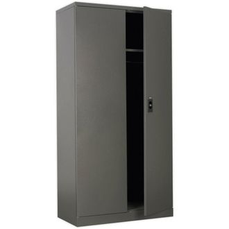 Loops Floor Standing Steel Cabinet - 915 x 460 x 1830mm - Two Door - Cylinder Lock