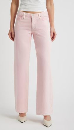 Frame Denim The Pixie Gray Low Rise Wide Leg Jeans in Cotton Candy at Nordstrom, Size 27