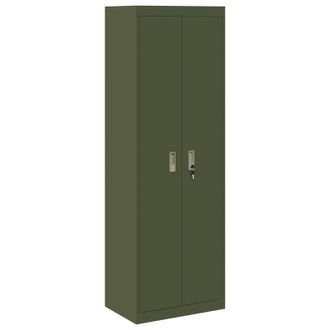vidaXL Armario De Almacenamiento Verde Oliva 60 X 40 X 180 Cm Acero Vidaxl