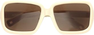 Jacquemus Beige Cabana JAC86 Acetate Square Sunglasses