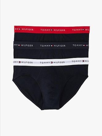 Tommy Hilfiger Set van 3 slips met signature-logotailleband