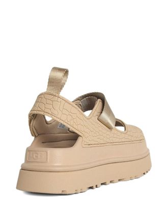 UGG Embossed Calfskin Sandals - Beige