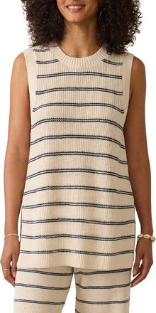 Faherty Miramar Linen & Organic Cotton Sweater Tank in Lido Lines at Nordstrom Rack, Size X-Large