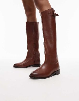 Bronx Fe-lise - Stivali da equitazione color cuoio con fibbia-Marrone