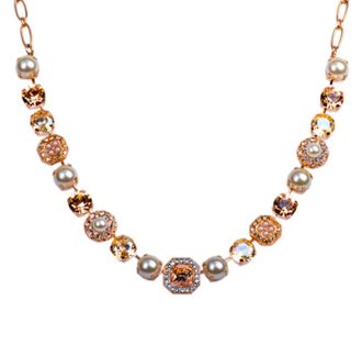 Mariana Womens Square Cluster Necklace In Cookie Dough