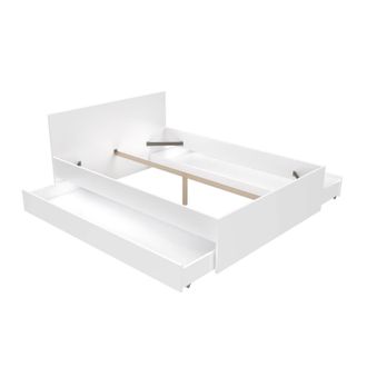 Weber Industries Cama con 2 cajones, blanco, 140x190 cm