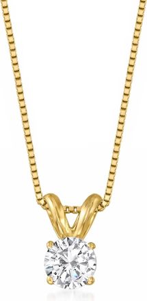 Ross-Simons Diamond Pendant Necklace in 14kt Yellow Gold