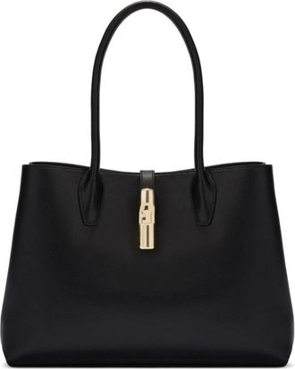 Furla Shoulder Bags, female, Black, Size: ONE SIZE Goccia Tote M