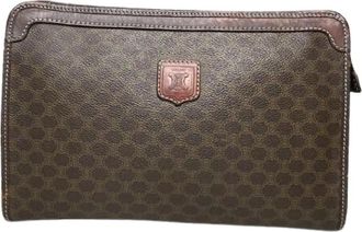 Celine Pre-owned Leather Clutch - Dames - Vintage Clutch - Bruin - ONE Size - Leer - Vintage