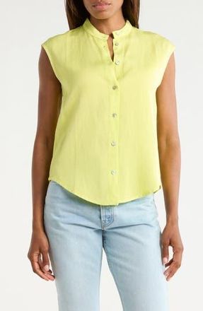 FRNCH Athea Sleeveless Button-Up Top in Citron Vert at Nordstrom Rack, Size X-Small