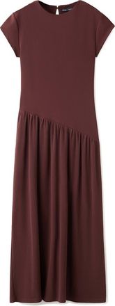Mango Asymmetric Midi Dress in Burgundy at Nordstrom, Size 10