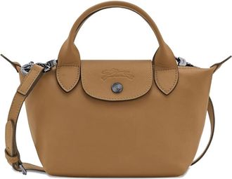 Longchamp mini Le Pliage tote bag - women - Leather - One Size - Brown